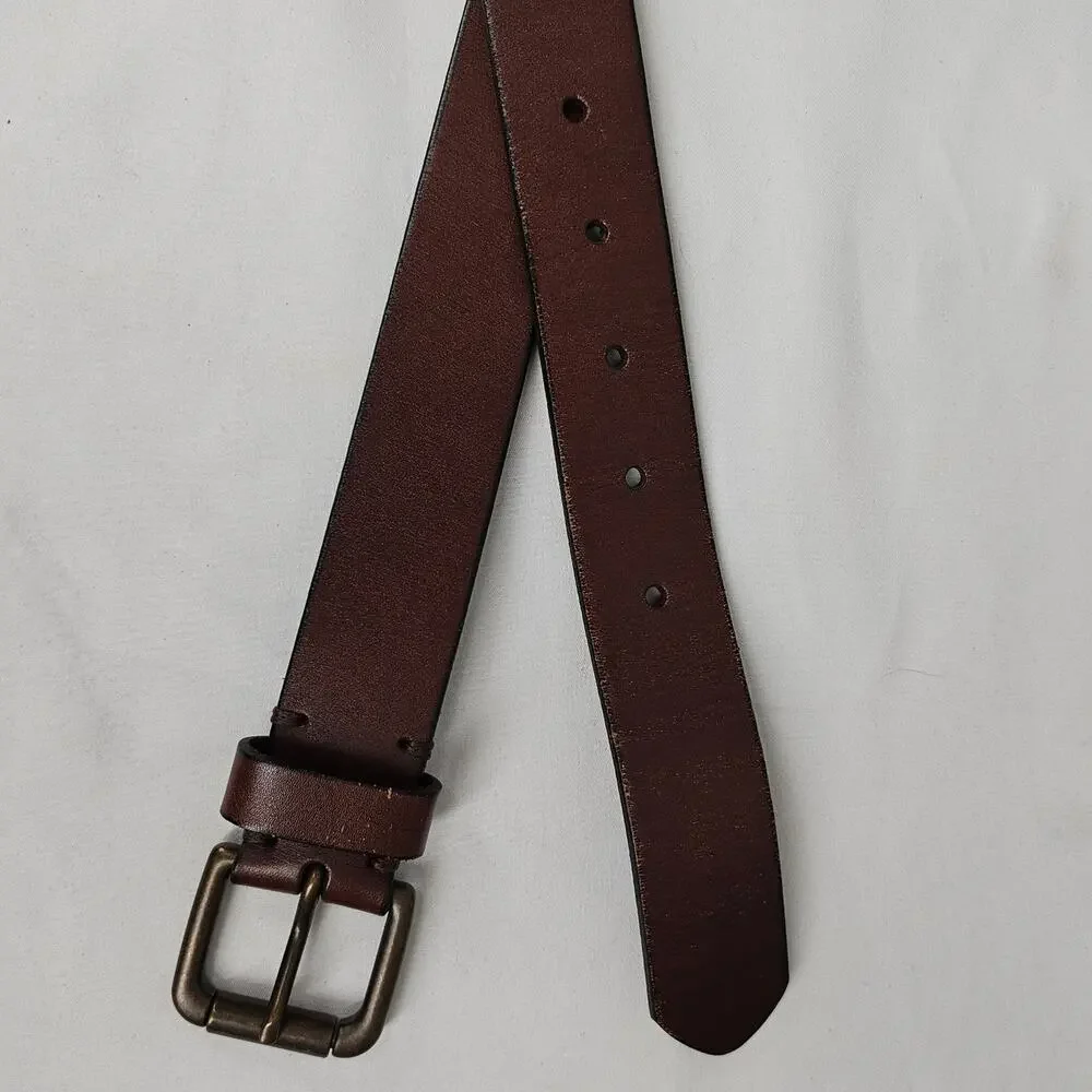 J.CREW BROWN LEATHER BELT – STYLE BW730 – 100% LEATHER – 38–42